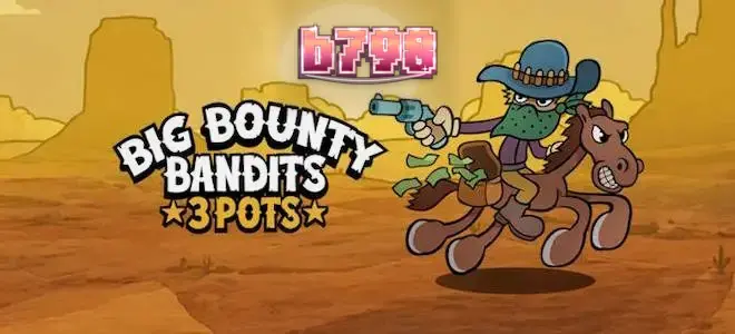 Cena vibrante de Velho Oeste no slot Big Bounty Bandits: 3 Pots
